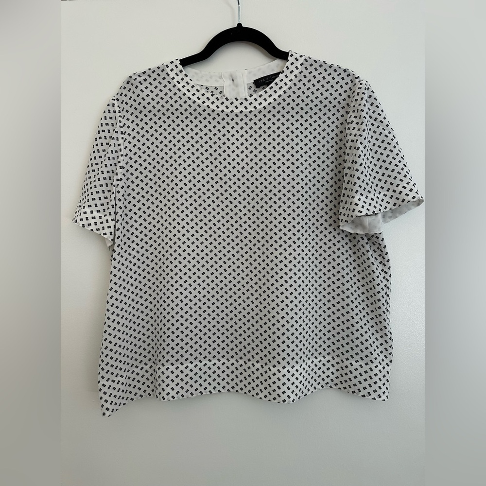 Rag & Bone Printed Gauze Blouse XL